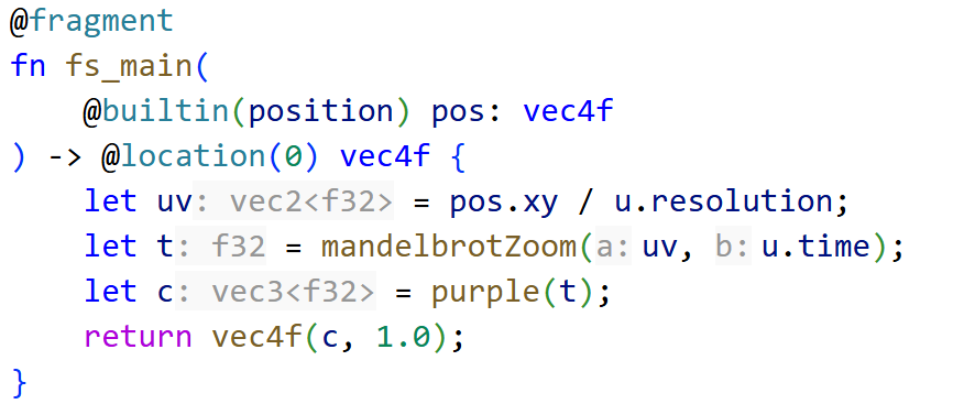 Code formatting demo